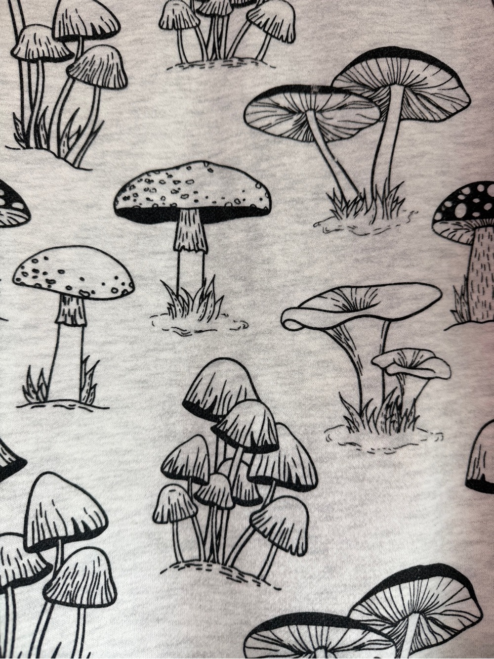LA Soul Grey & Black Mushroom Crewneck Sweatshirt Approximately Medium Nature - Picture 3 of 9